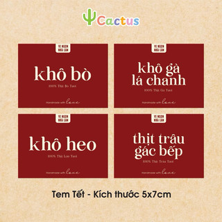 [ Sẵn ] Tem khô gà , tem khô heo, tem trâu gác bếp, tem khô bò, tem tết