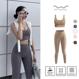 Set đồ tập thể thao nữ cao cấp WHITEWHY CoolFit tập Gym, Yoga, Pickleball tôn dáng, co giãn, thoáng khí