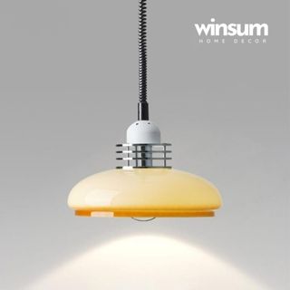 Đèn thả trần Bauhaus thủy tinh, dây treo lò xo điều chỉnh độ cao - winsum.decor DPA04