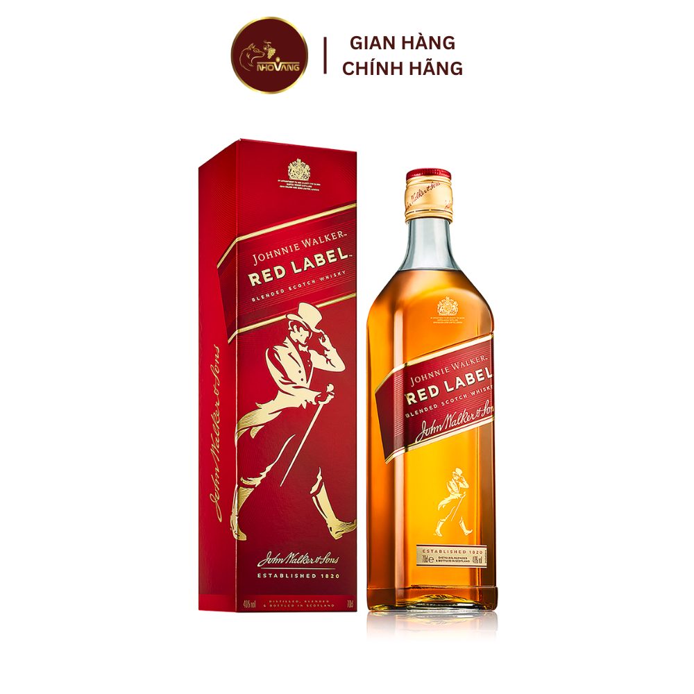 Rượu Johnnie Walker Red Label Blanded Scotch Whisky, 750ml, nồng độ 40%, có hộp, chính hãng