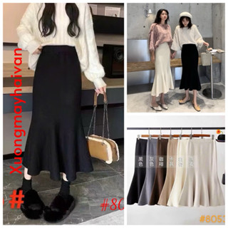 HV - Chân Váy Len Đuôi Cá Cạp Cao Siêu Tôn Dáng Hàng Qc Mã 809