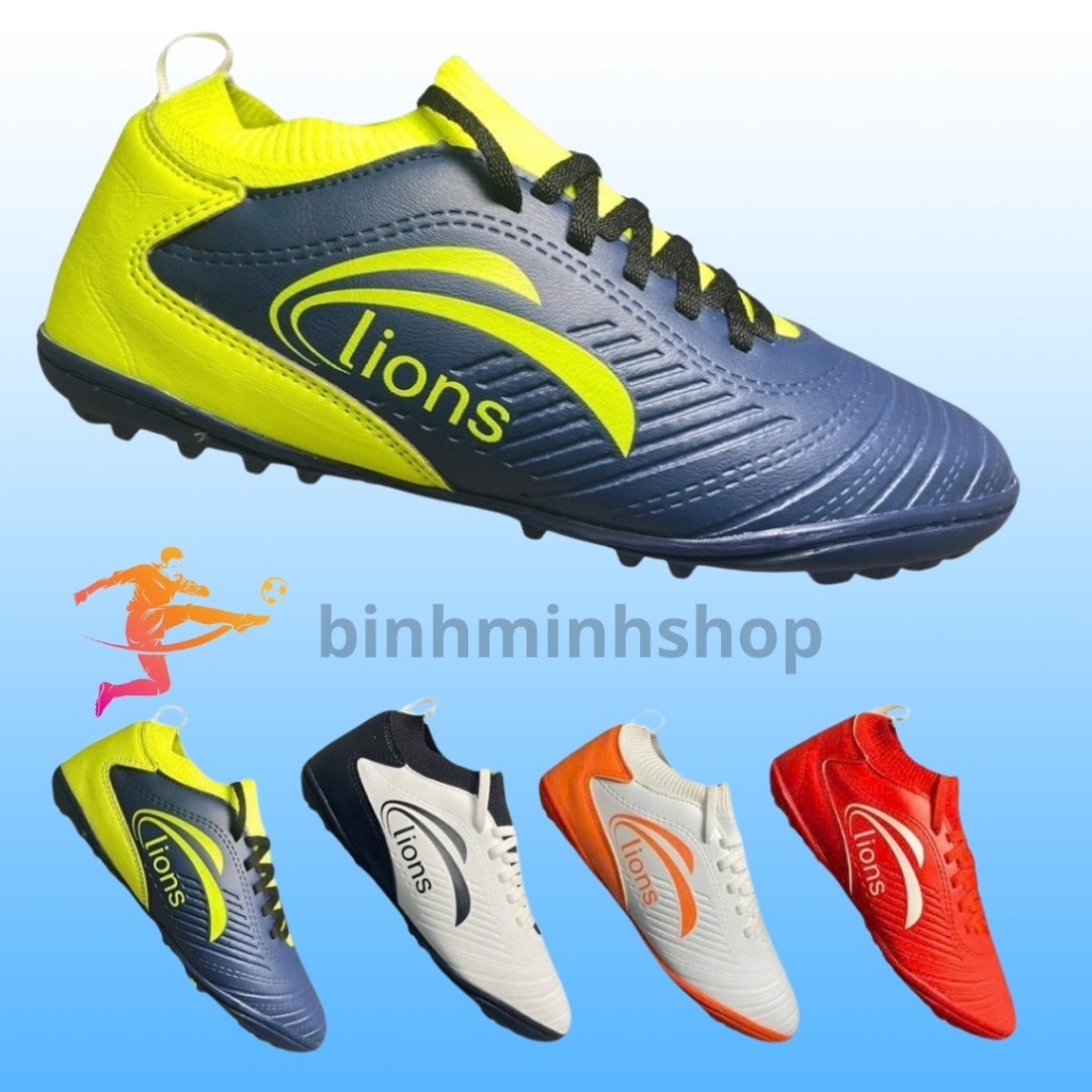 [FULL BOX]Giày đá bóng sân cỏ nhân tạo cổ thun Lion chính hãng PROWIN