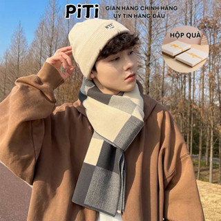 Khăn choàng cổ nam nữ PITI thời trang giữ nhiệt giữ ấm siêu tốt khăn len quàng cổ phong cách thời trang cao cấp