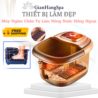 [ BH 12th ] Máy Ngâm Châm Massage - Bồn Ngâm Chân tự làm nóng nước bằng hồng ngoại có sục khí.