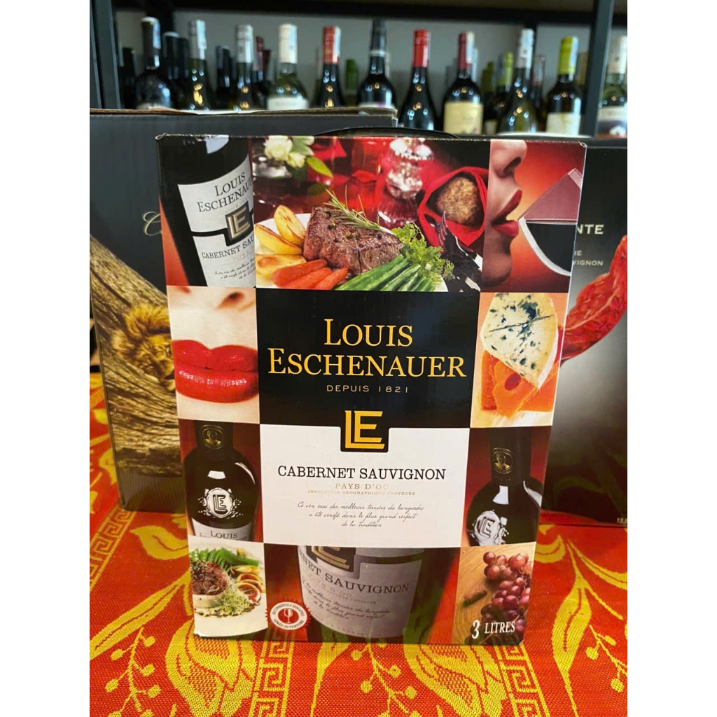 Rượu vang bịch Louis Eschenauer, rượu vang Pháp Louis Eschenauer Cabernet Sauvignon 3 lít - Bag in b