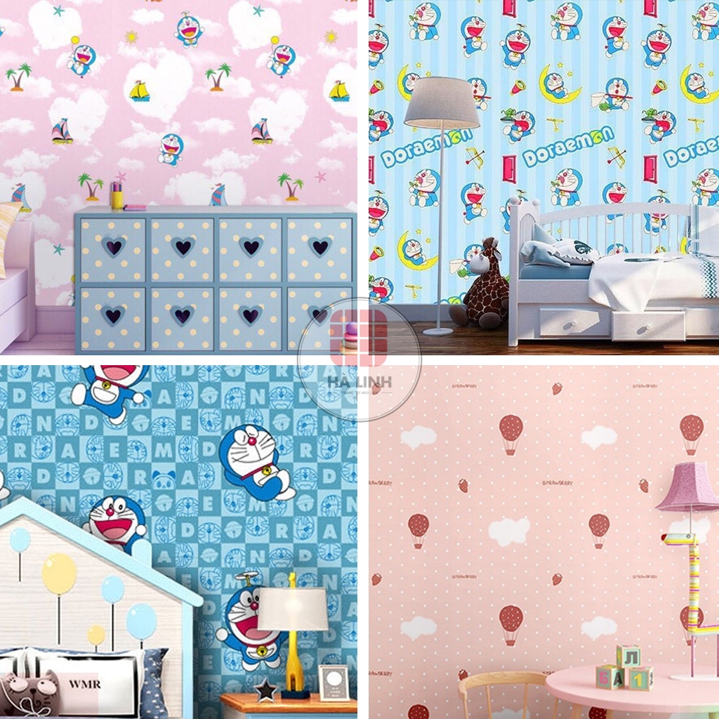 10m Giấy dán tường hoạt hình cho bé [GIÁ Sỉ] - 10m decal dán tường trẻ em có keo sẵn thời thượng