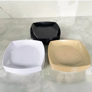 Đĩa Nhựa Phíp Vuông Thái Mẫu Mới Chịu Nhiệt Tốt, Đĩa Nhựa Vuông Đựng Đồ Ăn, Hoa Quả Loại Đẹp (1288)