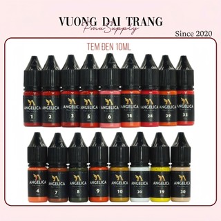 Mực ANGELICA Tem Đen Phun Xăm Thẩm Mỹ 10 ML - Dcpx Vương Đài Trang