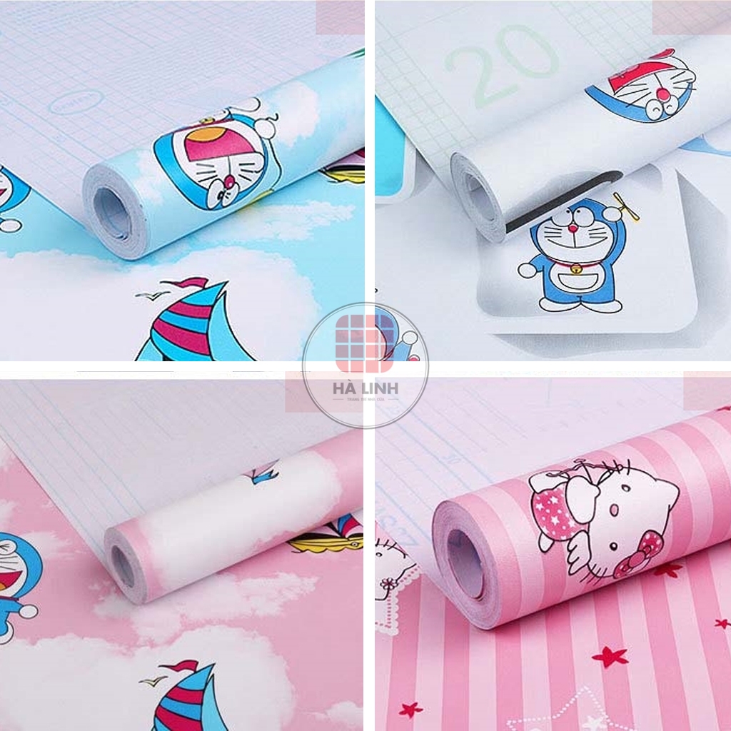 10M Giấy Dán Tường Trẻ Em Doraemon ( Giá Sỉ ), Giấy Dán Tường Hoạt Hình Dễ Thương Cho Bé, Có Keo Sẵn