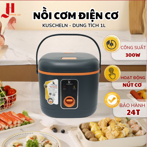 Nồi Cơm Điện Mini 1L KUSCHELN Chuẩn Đức KRC023-1.0G Cơ Chế Nấu Nhanh Dưới 15 Phút Phù Hợp Trong Gia Đình, Sinh Viên