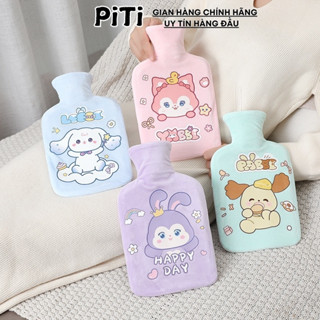 Túi chườm sưởi ấm PITI hình thú cute dễ thương túi chườm bụng kinh dung tích 1000ml tiện dụng làm ấm tay mùa đông