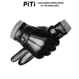 Găng tay da nam nữ mùa đông PITI giữ ấm găng tay chống nước có lót bông bên trong siêu mềm giữ nhiệt tốt