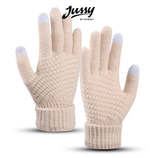  Găng Tay Len JG07 Jussy Official Chất Vải Len Thiết Kế Ngón Tay Cảm Ứng Chất Dày Giữ Ấm Chống Tia UV 