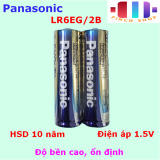 Pin tiểu AA Panasonic Evolta - LR6EG/2B (bọc nilon) dùng cho máy cạo râu, đồ điện tử,...
