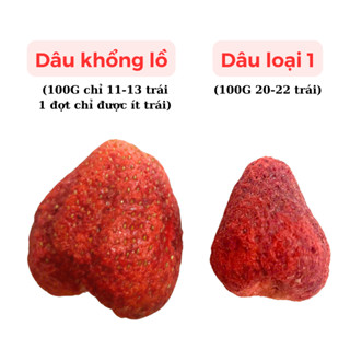   LẺ 1 TRÁI  DÂU TÂY SẤY THĂNG HOA SIÊU TO KHỔNG LỒ 