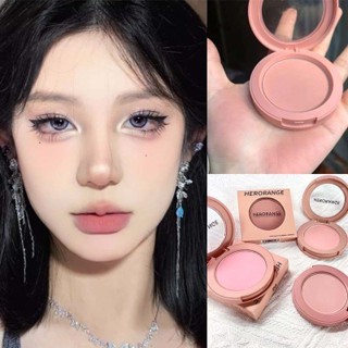 Phấn Má Hồng Đơn Sắc HERORANGE Chống Thấm Nước Lâu Trôi Màu Cam Đào Có 6 Màu