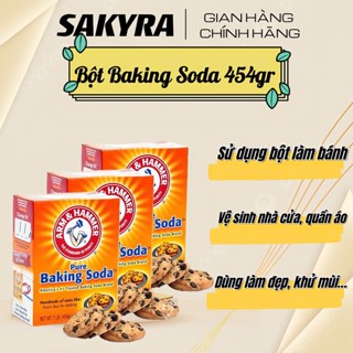 Baking soda đa công dụng bột nở khử mùi diệt khuẩn tẩy rửa làm bánh chăm sóc da hộp giấy 454g nhập khẩu Mỹ