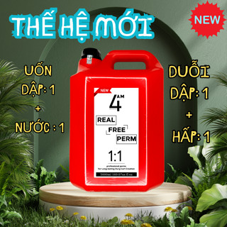 Dập Uốn Duỗi Tóc Đa Năng 5 Lít, Uốn Pha 1:1 Với Nước, Duỗi Pha 1: Với Dầu Xả,Căng Sóng, Mượt Tóc