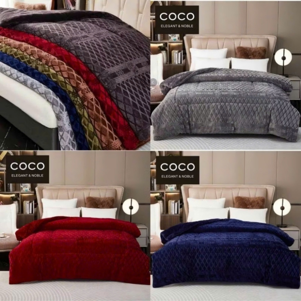 Chăn Nỉ Lông Cừu  Chăn ấm mùa đông COCO Siêu Dày Mịn Kích Thước 2mx2m2 Chăn lông thỏ Coco Nhập Khẩu
