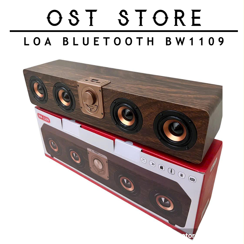 Loa Bluetooth BW1109 Chất Liệu Gỗ Siêu Bền, Âm Thanh Sắc Nét, Công Suất Lớn, Độ Bền Cao. Bảo Hành 12 Tháng