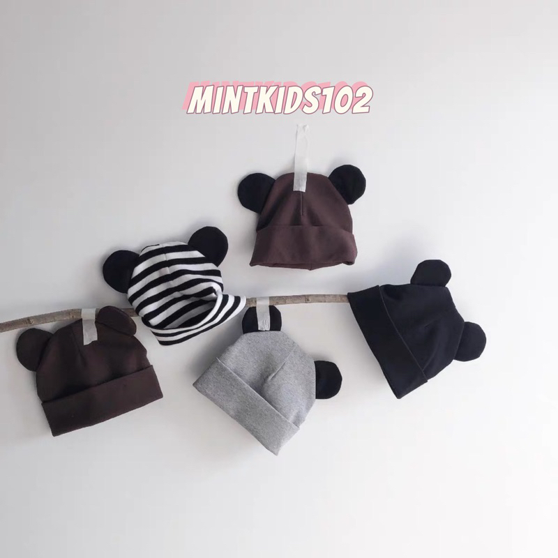 Mũ cho bé, mũ tai gấu, mũ Mickey, mũ cotton cho bé từ 4 đến 18 tháng