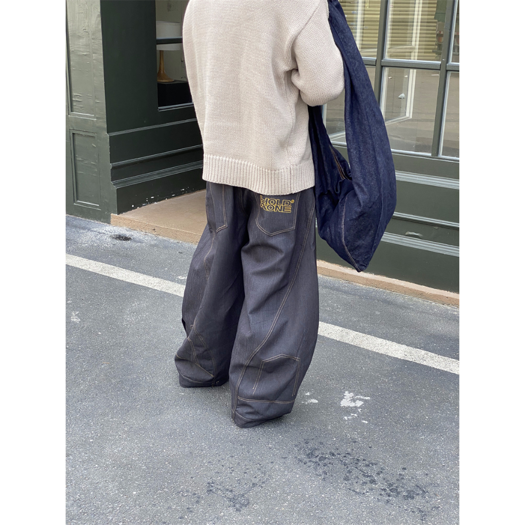 [Kèm Bigsize] Meja Quần Jean Ống Rộng Thiết kế Denim Xu Hướng Retro Design Sense