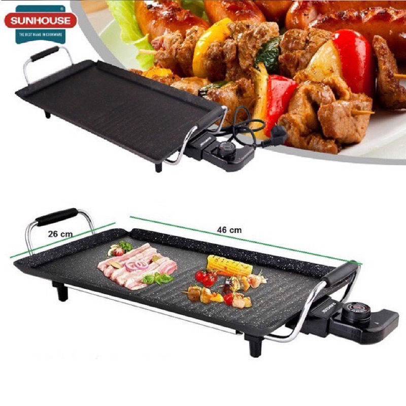 Bếp nướng điện Sunhouse SHD4600 chuẩn cao cấp, Bếp nướng điện Sunhouse SHD4600 không khói QM Store