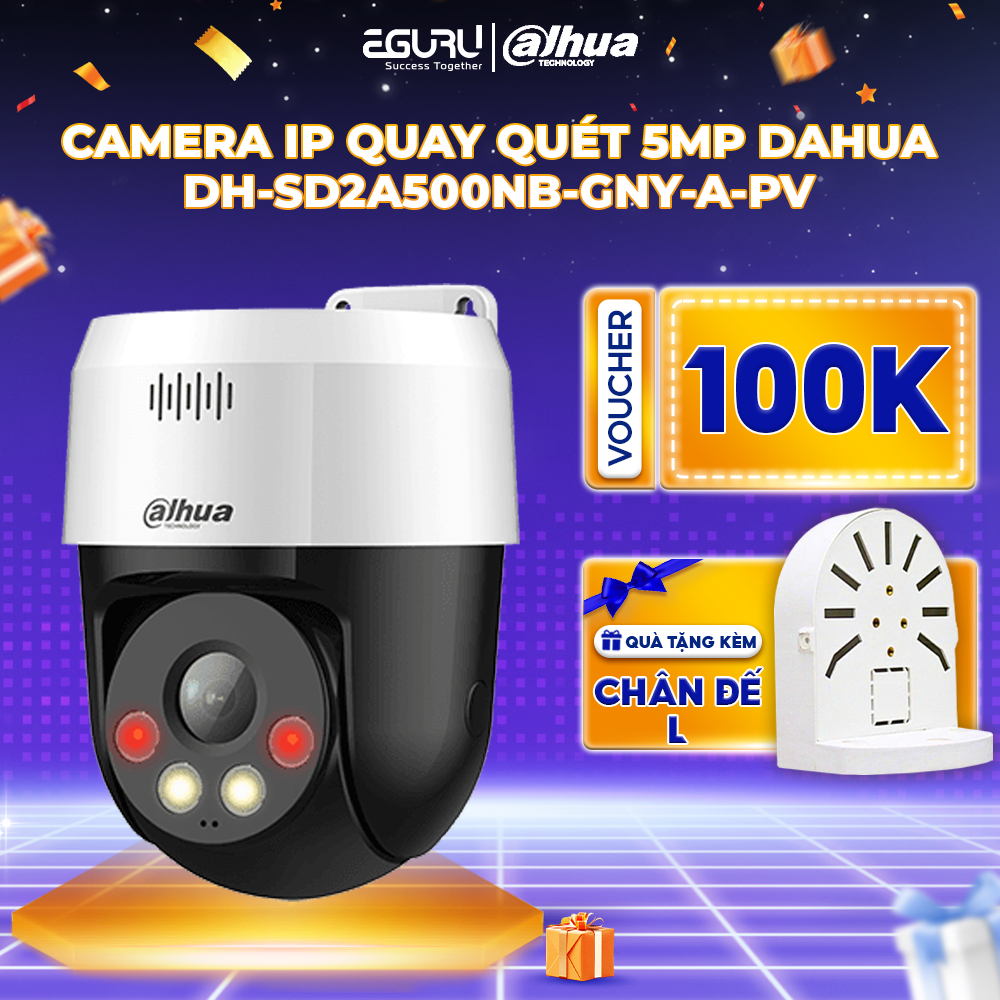 Camera IP PTZ Wifi 5MP DAHUA DH-SD2A500HB-GN-AW-PV-S2 - Hàng Chính Hãng - Bảo Hành 24 Tháng