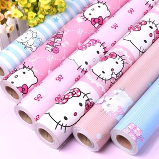 Giấy dán tường cho bé hoạt hình hoa văn trẻ em doraemon hello kitty keo sẵn 0.45mx10m