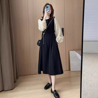 Váy công sở suông rộng thanh lịch vải chéo Hàn, phù hợp mẹ bầu đi làm công sở