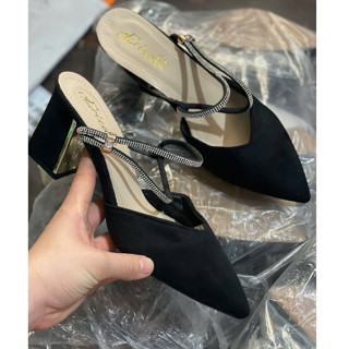 (Thanh lý) Giày Sandal Cao Gót,  Sandal nữ quai đá lấp lánh gót vuông và gót nhọn 7 phân
