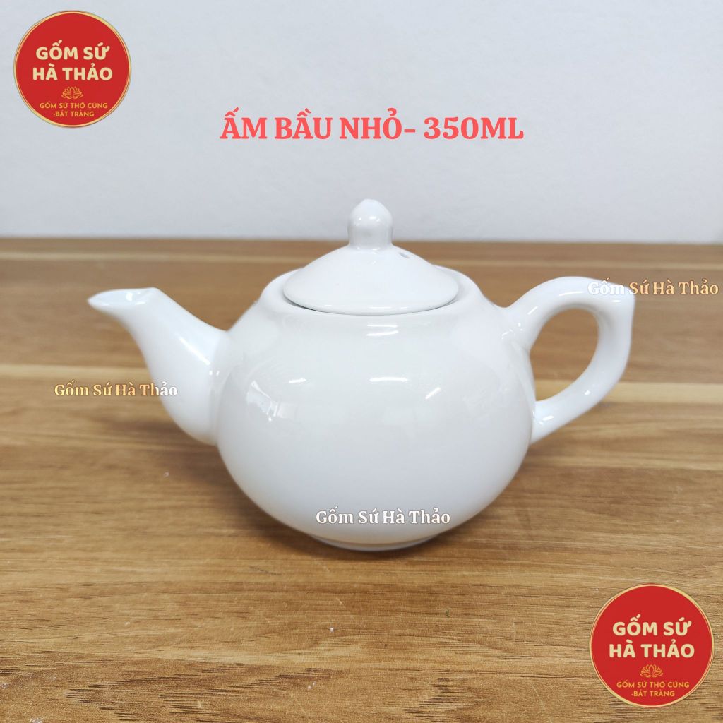  Ấm trắng dáng bầu  dáng Minh Long  dáng CK3 các cỡ các dung tích hàng Gốm sứ Bát Tràng 