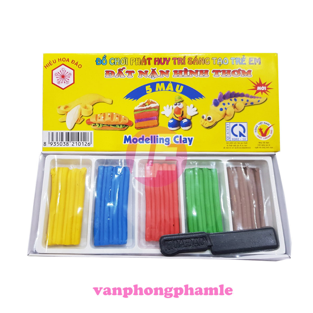 Đất nặn 5 màu HaDa Hoa Đào (Hộp)