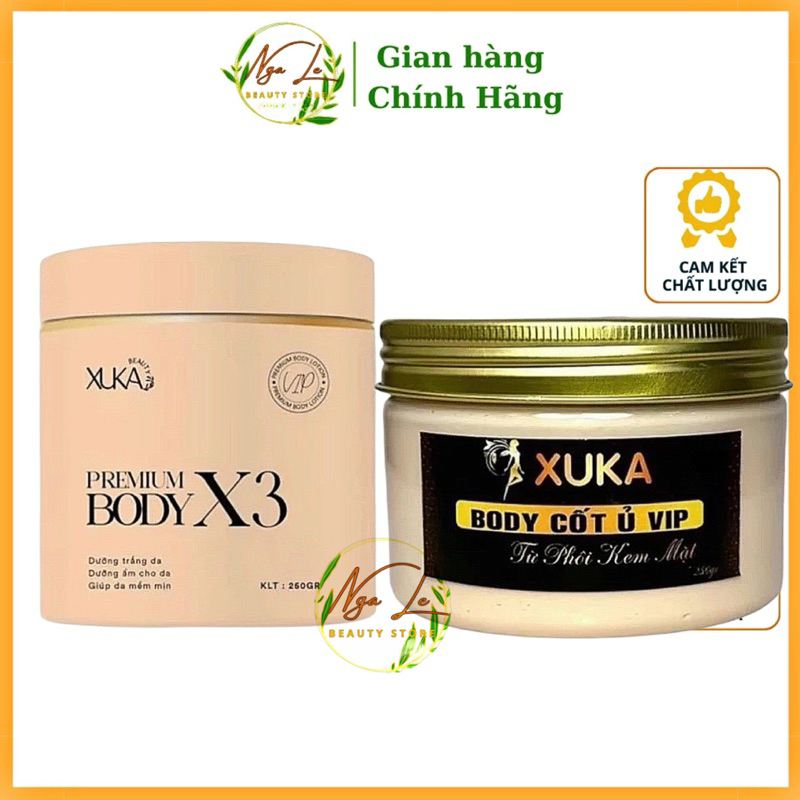 Cb Kem Body XUKA X3 Hồng 250g Và Kem Cốt Ủ XUKA Vip 300gr Trắng Da Cấp Tốc