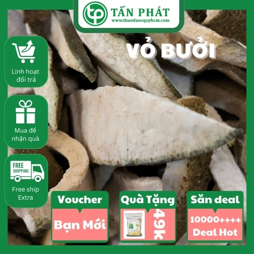 Vỏ bưởi khô Tấn Phát (500g, 1kg)
