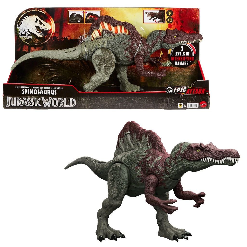 Đồ Chơi Mô hình Khủng Long Mattel Jurassic World Epic Attack Slash Attackin’ Spinosaurus