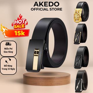 Thắt lưng nam da cao cấp khóa kim loại tự động không gỉ - Cam kết bảo hành 12 tháng AKEDO