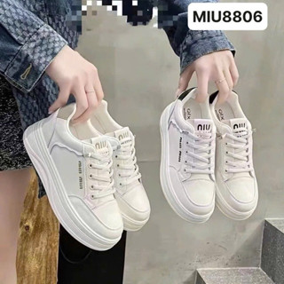 (Tăng 1 size) Giày thể thao nữ cao cấp MIu Miu cao 6.5Cm đế cao su mềm êm chẩn