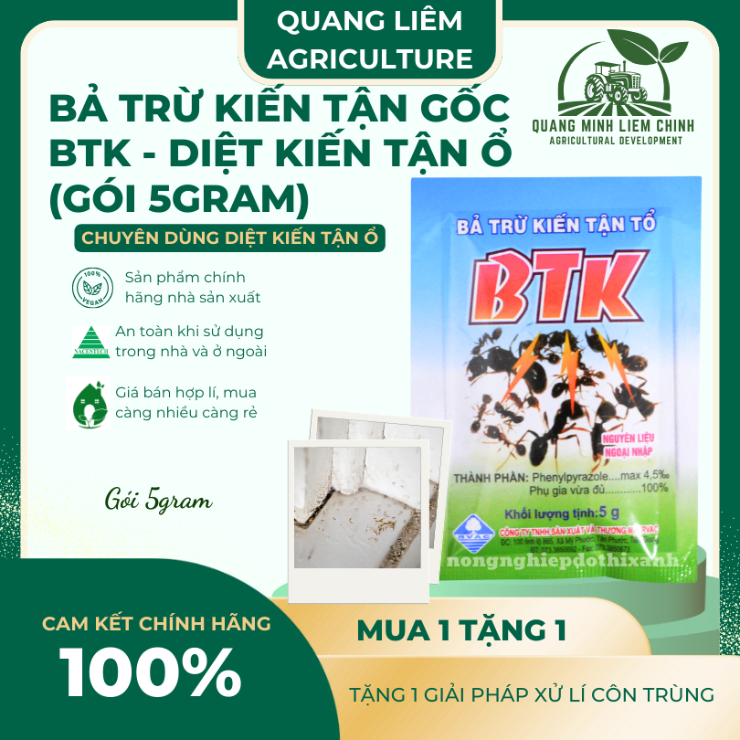 Thuốc trừ kiến, bả diệt kiến, bả trừ kiến tận gốc BTK (gói 5gram) - Siêu hiệu quả, an toàn sử dụng