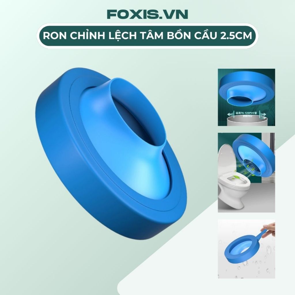 Gioang Cao Su Chỉnh Lệch Tâm Bồn Cầu Dịch Chuyển Tâm Được 2.5CM, Ngăn Mùi Chống Hôi D76/90/110MM