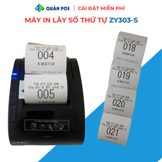 Máy in lấy số thứ tự, in số thứ tự Zywell Zy303-s