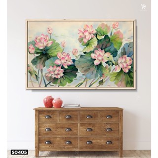 Tranh Hoa Sen, Tranh Liên Hoa, BST "Tinh Hoa Sen" Tranh Treo Tường | Halo Decor | Size lớn