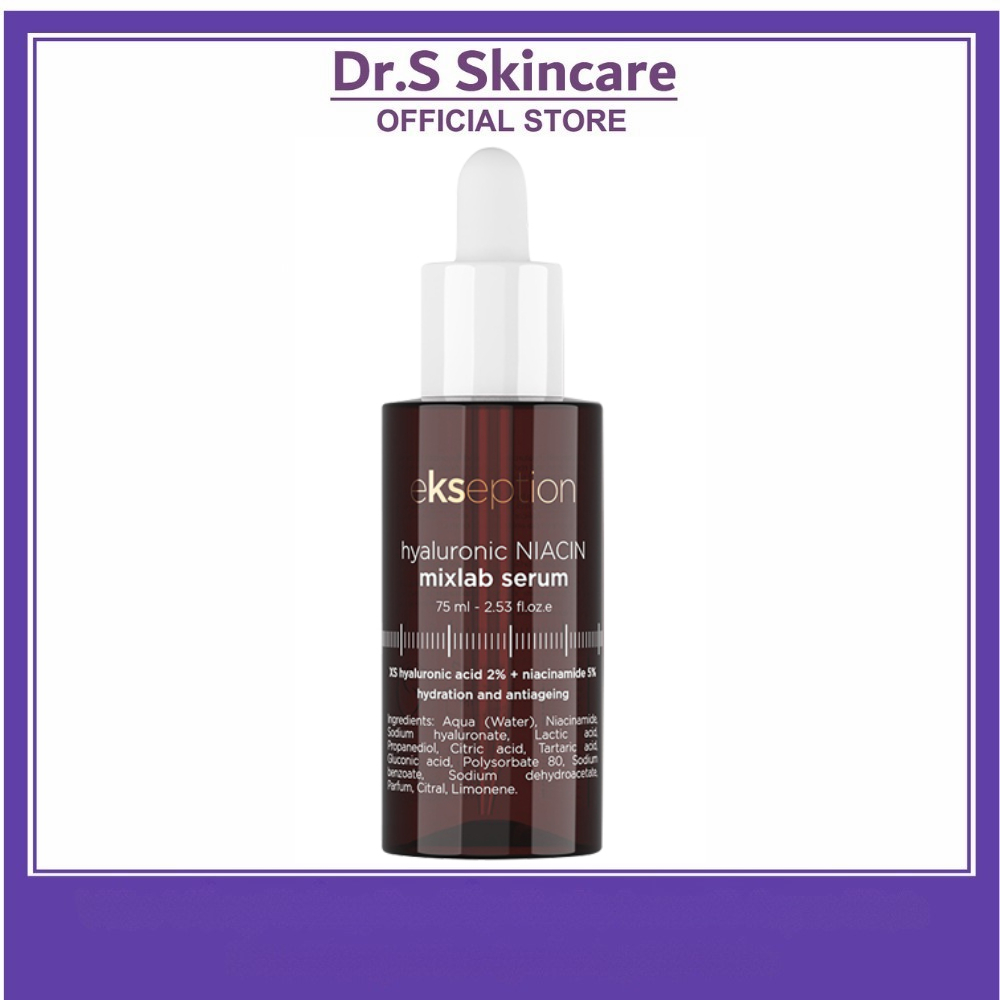 Serum HA + 5% B3 Ekseption Hyaluronic Niacin 75ml Giảm Mụn Sáng Da Mờ Thâm Hiệu Quả
