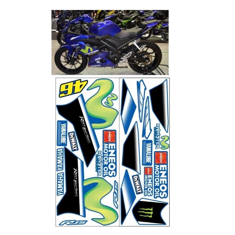 Tem rời dán xe r15v3 mobita