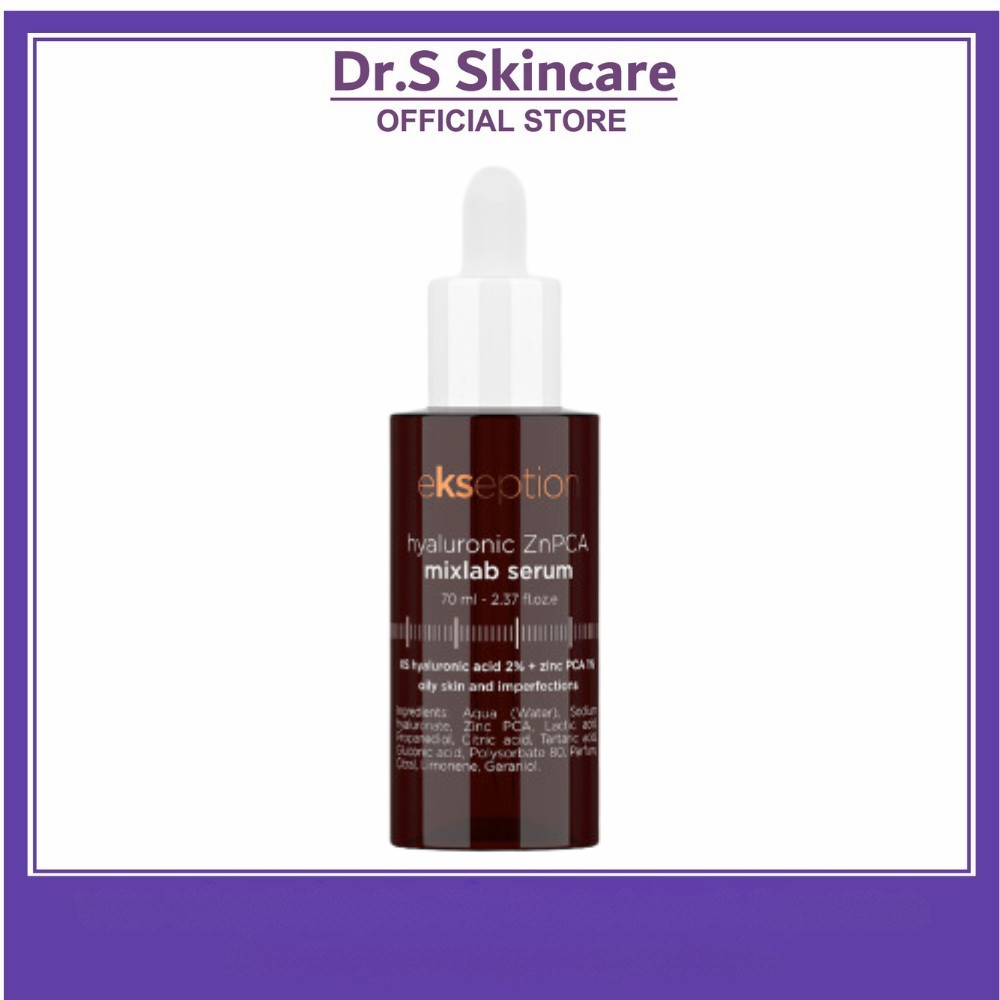 Serum ZnPCA Ekseption Hyaluronic HA + 1% ZnPCA Kiềm Dầu Giảm Mụn 75ml
