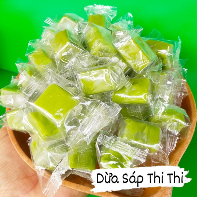 250gr Kẹo dừa Sáp Vị Lá Dứa