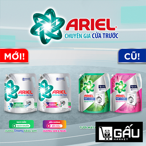Nước Giặt Ariel Cửa Trước - Túi 3-3,2kg
