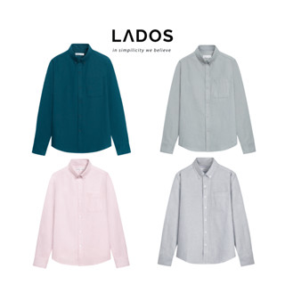  Áo sơ mi nam dài tay sọc vải oxford cao cấp LADOS-8126 thời trang trẻ trung có túi 