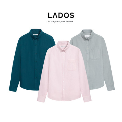 [OUTLET - KHÔNG ĐỔI TRẢ] Áo sơ mi nam dài tay kẻ sọc nhí vải oxford cao cấp LADOS-18126 phong cách hàn quốc, có túi