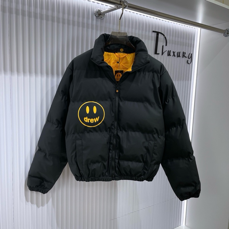 ⚜️[HÀNG CAO CẤP] - Áo Phao Drew - Áo Phao Drew Hoạ Tiết  Mặt Cười Iconic Siêu Ấm Màu Đen Lì Năng Độn